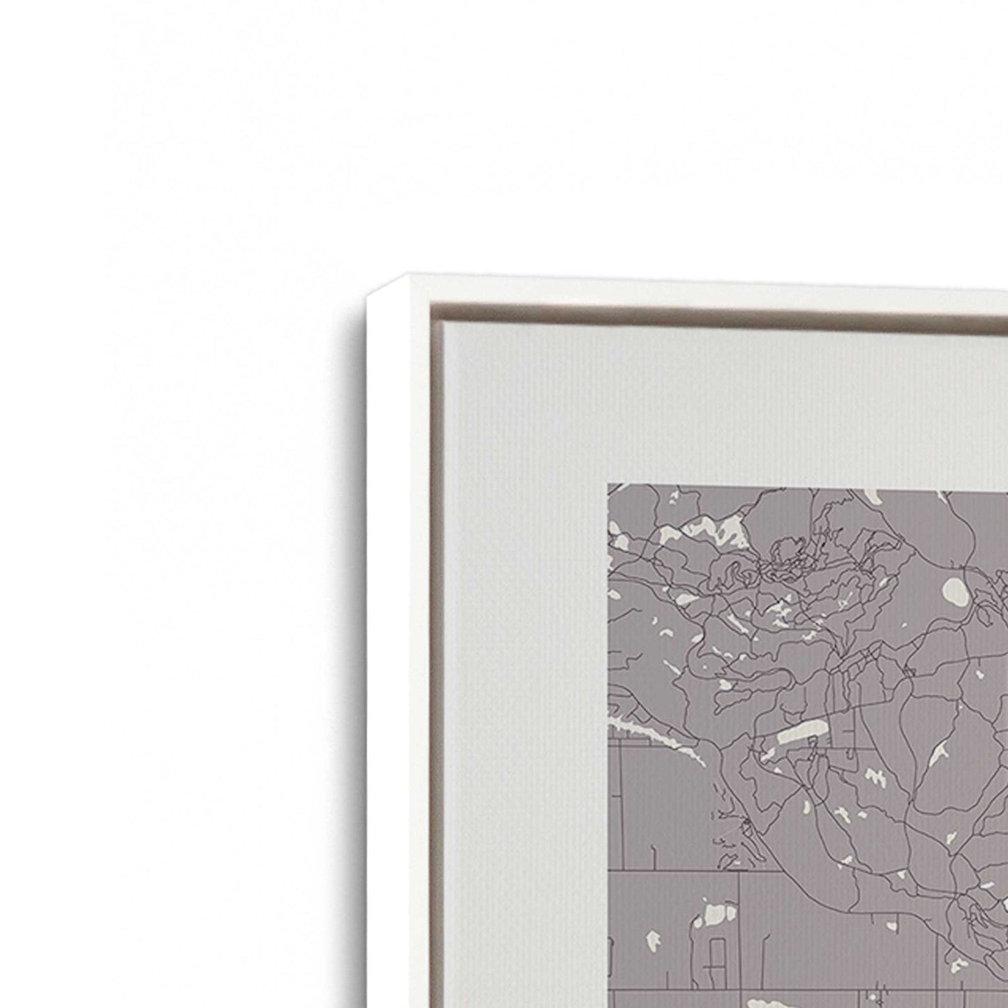 [Color:Opaque White], Picture of art in a White frame at an angle