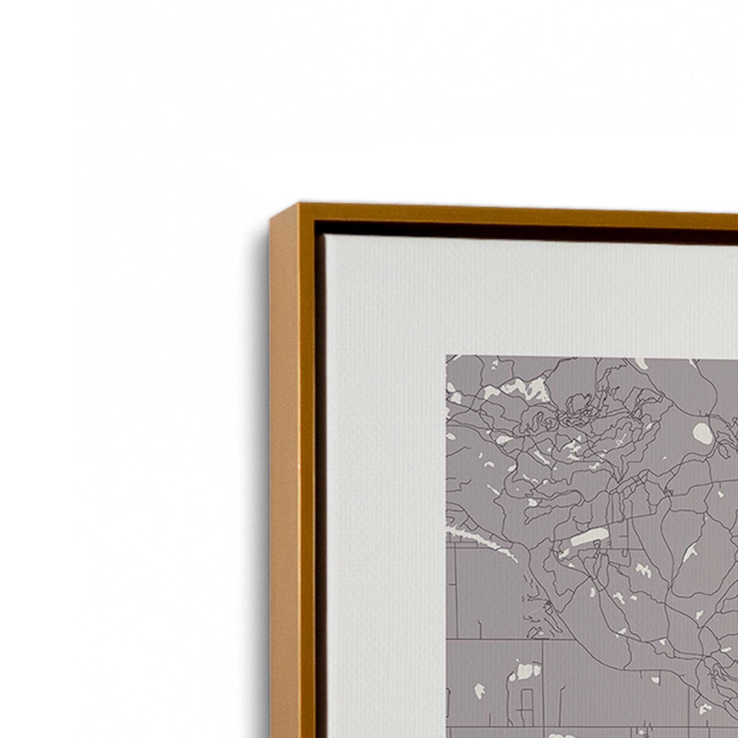 [Color:Polished Gold], Picture of art in a Polished Gold frame at an angle