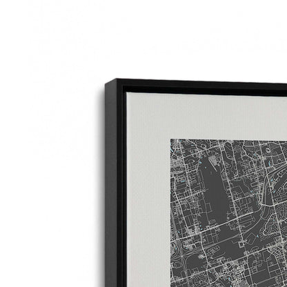 [Color:Satin Black], Picture of art in a Satin Black frame at an angle