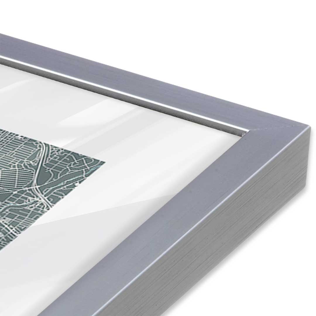 [Color:Polished Chrome], Picture of art in a Polished Chrome frame at an angle