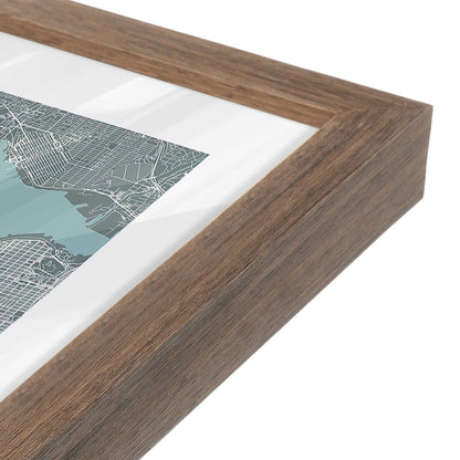[Color:Walnut], Picture of art in a Walnut frame at an angle