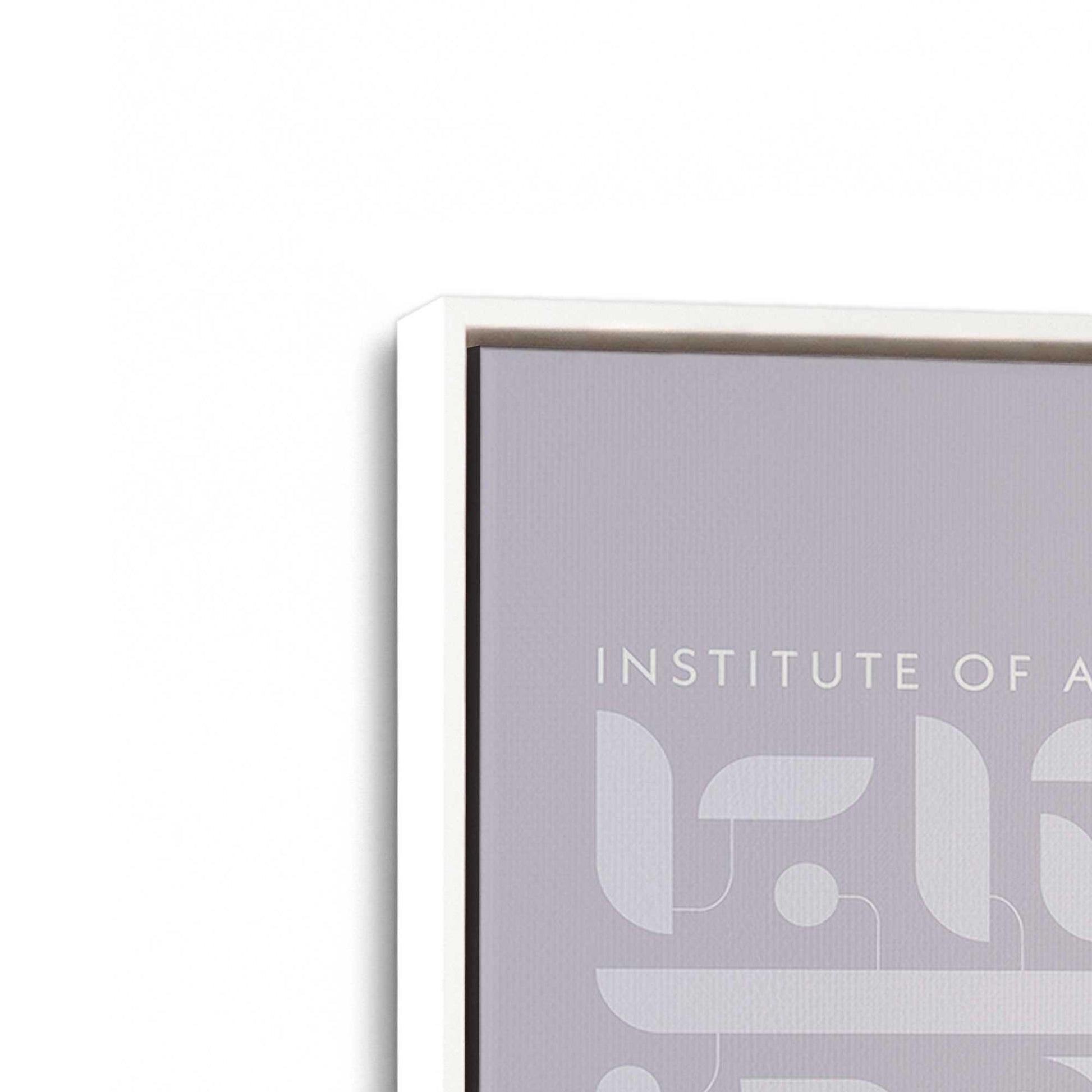 [Color:Opaque White], Picture of art in a White frame at an angle