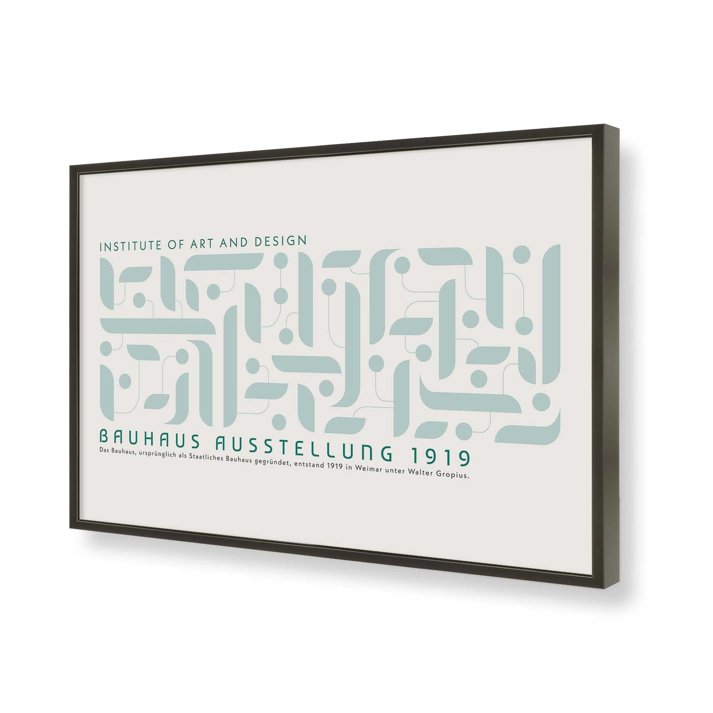 [Color:Satin Black], Picture of art in a Satin Black frame of the corner