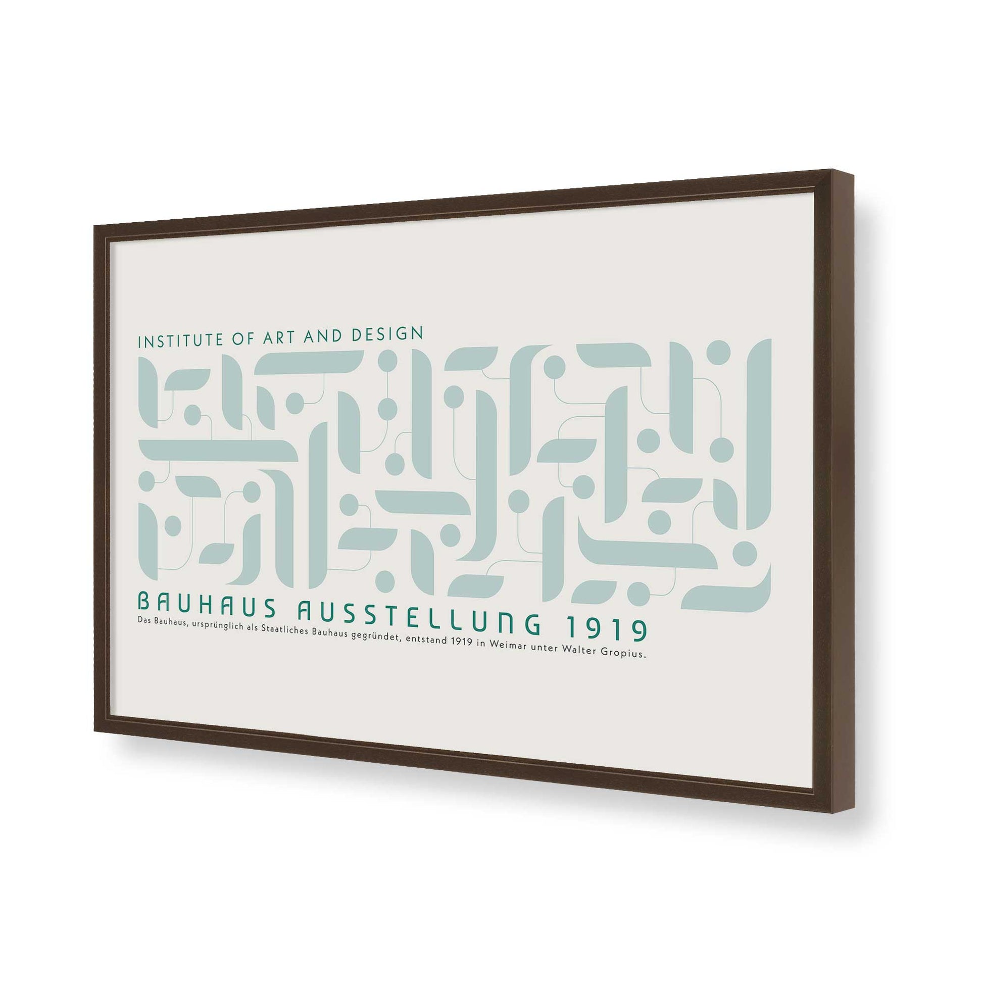 [Color:Brown], Picture of art in a Brown frame of the corner