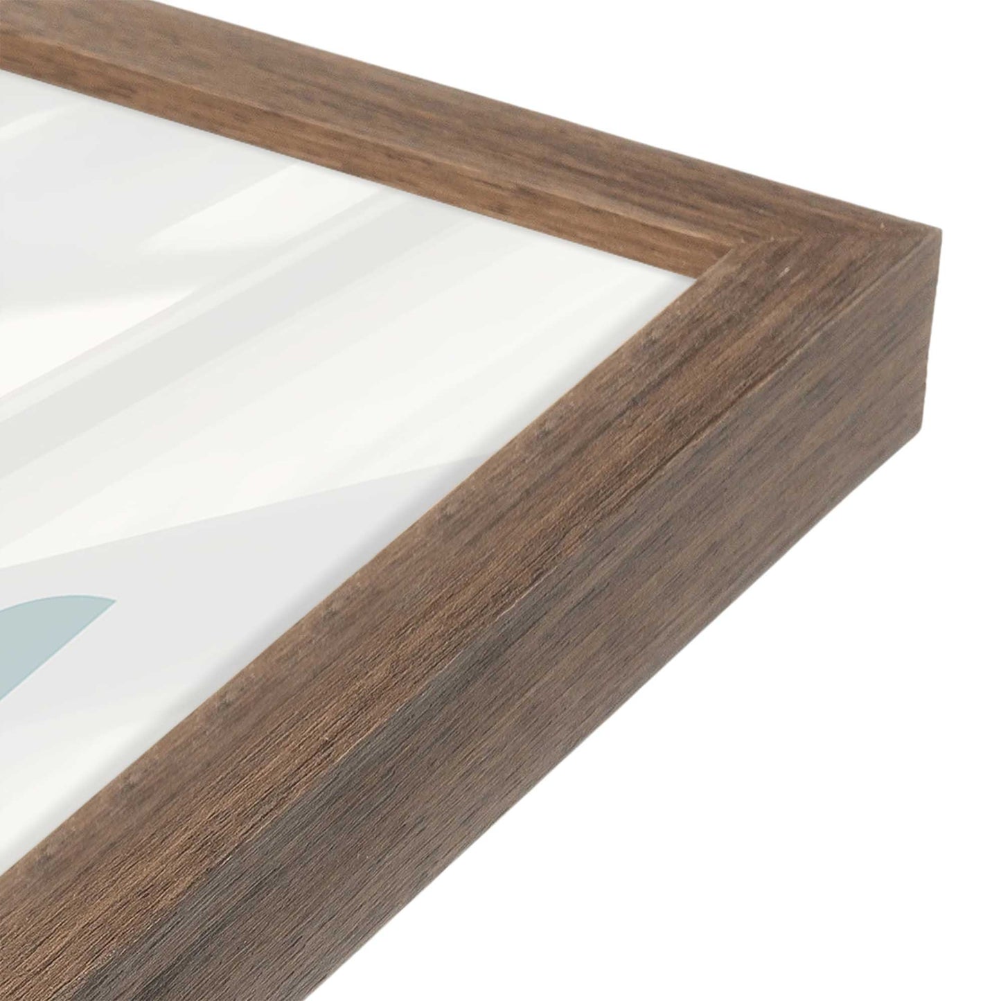 [Color:Walnut], Picture of art in a Walnut frame at an angle
