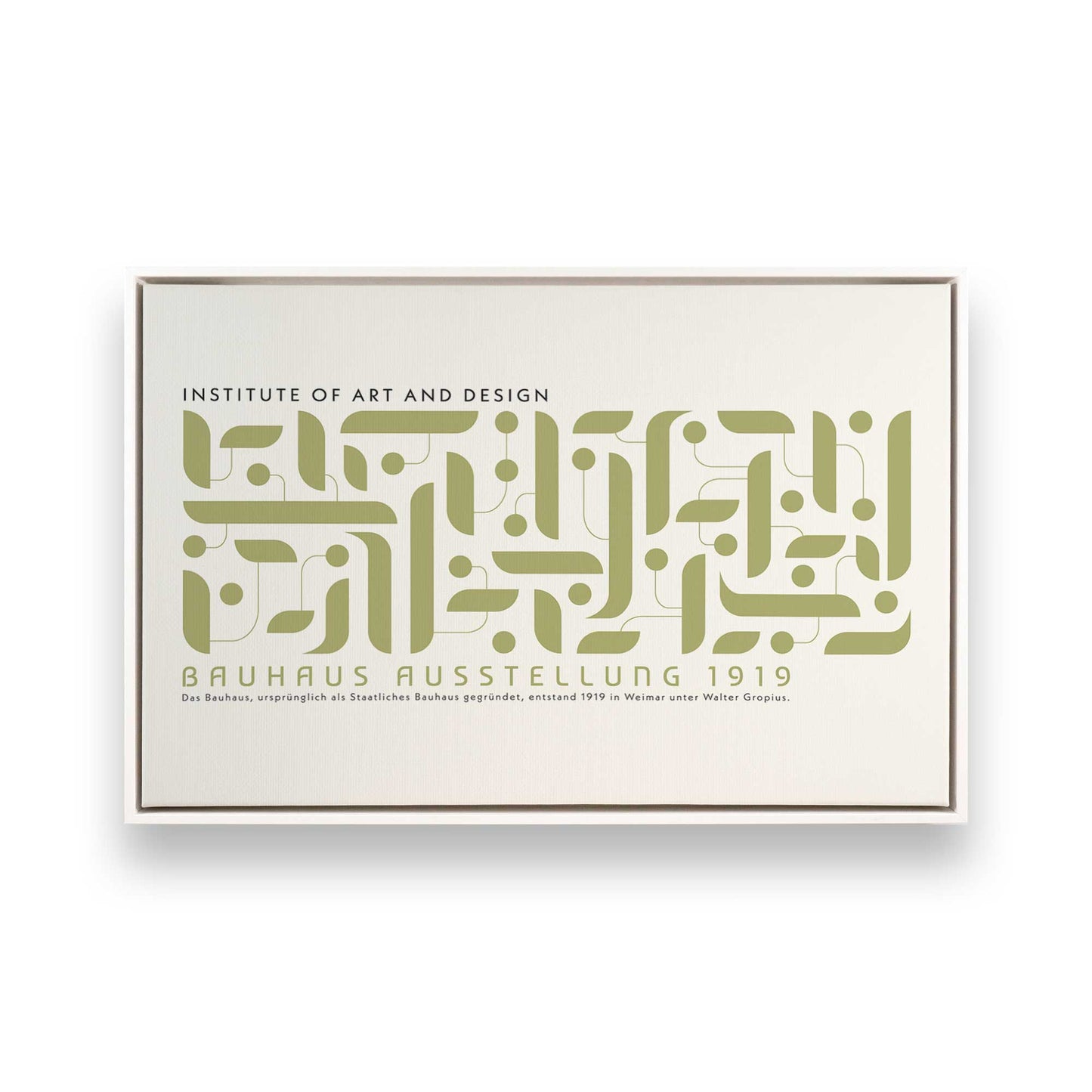 [Color:Opaque White], Picture of art in a White frame