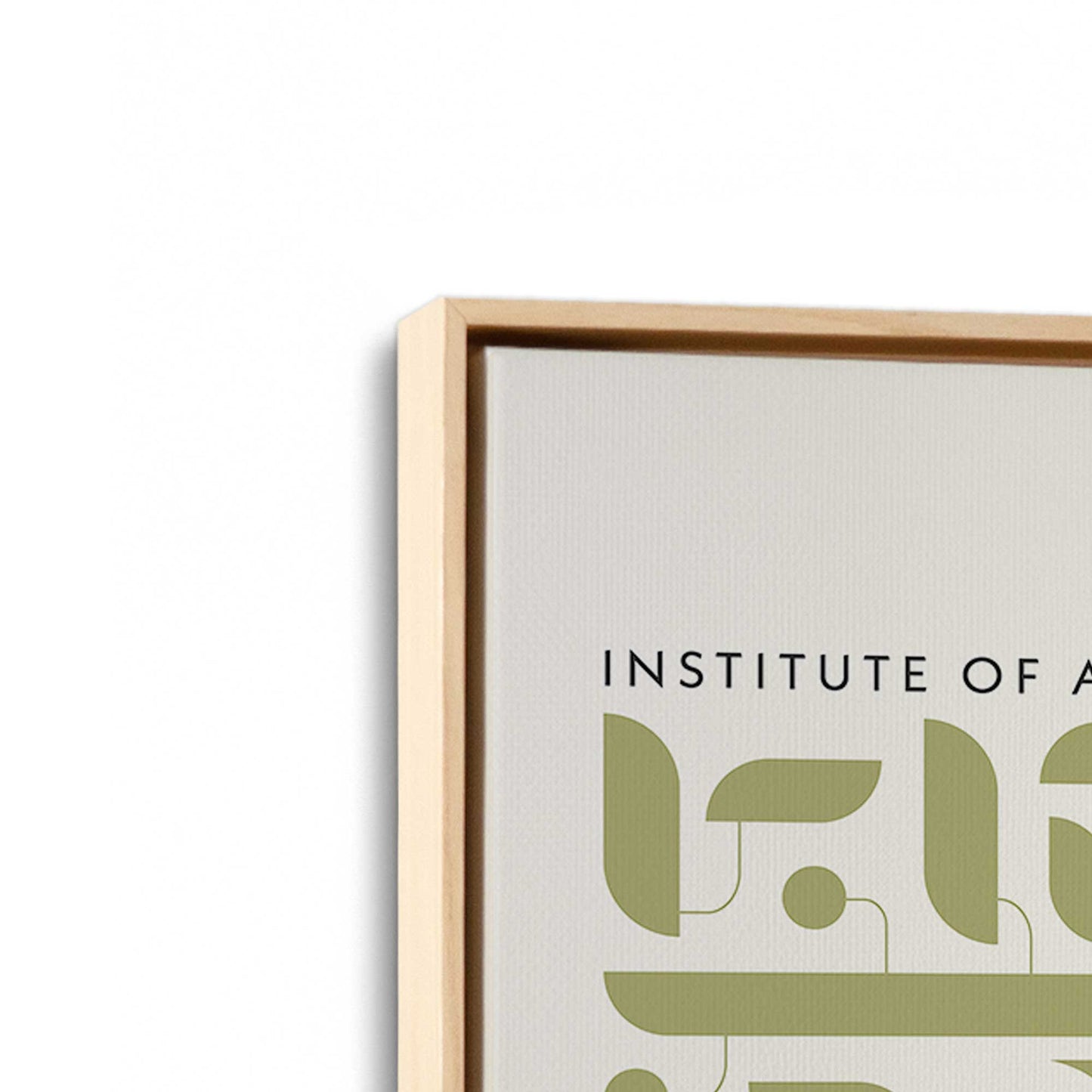 [Color:American Maple], Picture of art in a American Maple frame at an angle