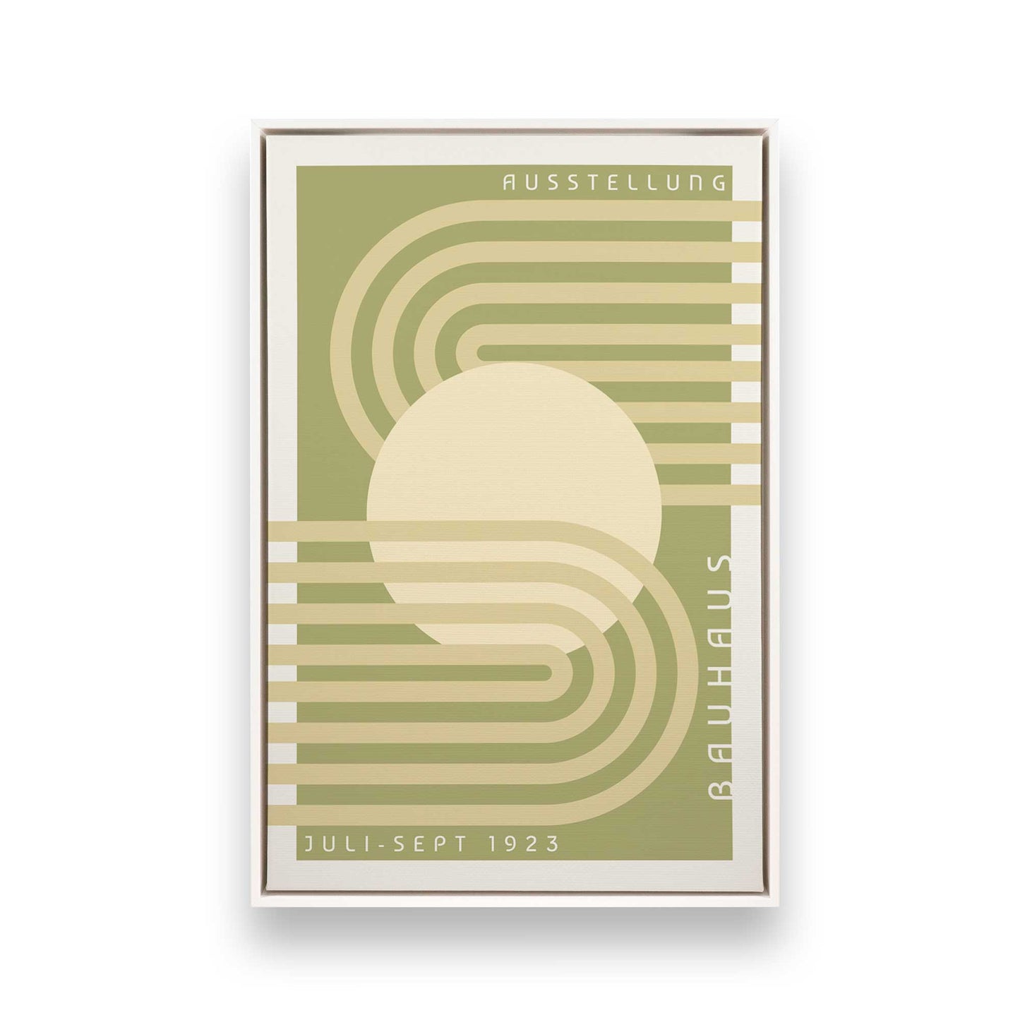 Olive Bauhaus Trio, Set of 3 Canvas Prints