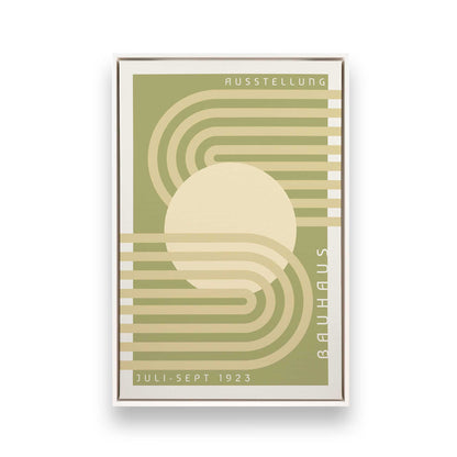 Olive Bauhaus Trio, Set of 3 Canvas Prints