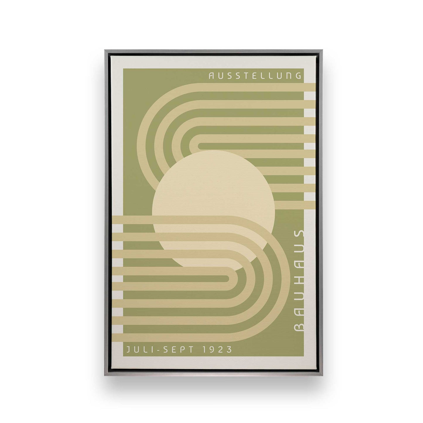 Olive Bauhaus Trio, Set of 3 Canvas Prints