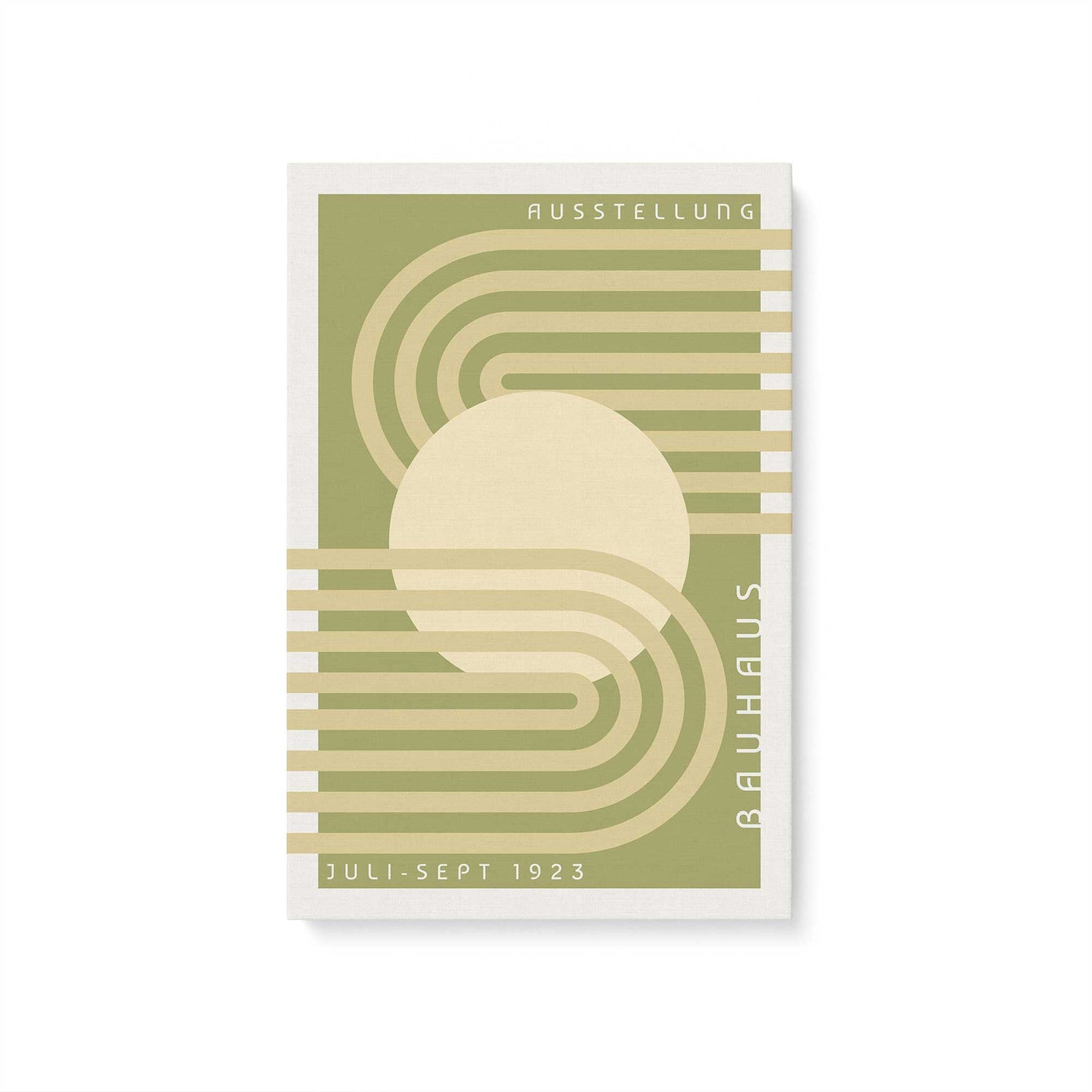 Olive Bauhaus Trio, Set of 3 Canvas Prints