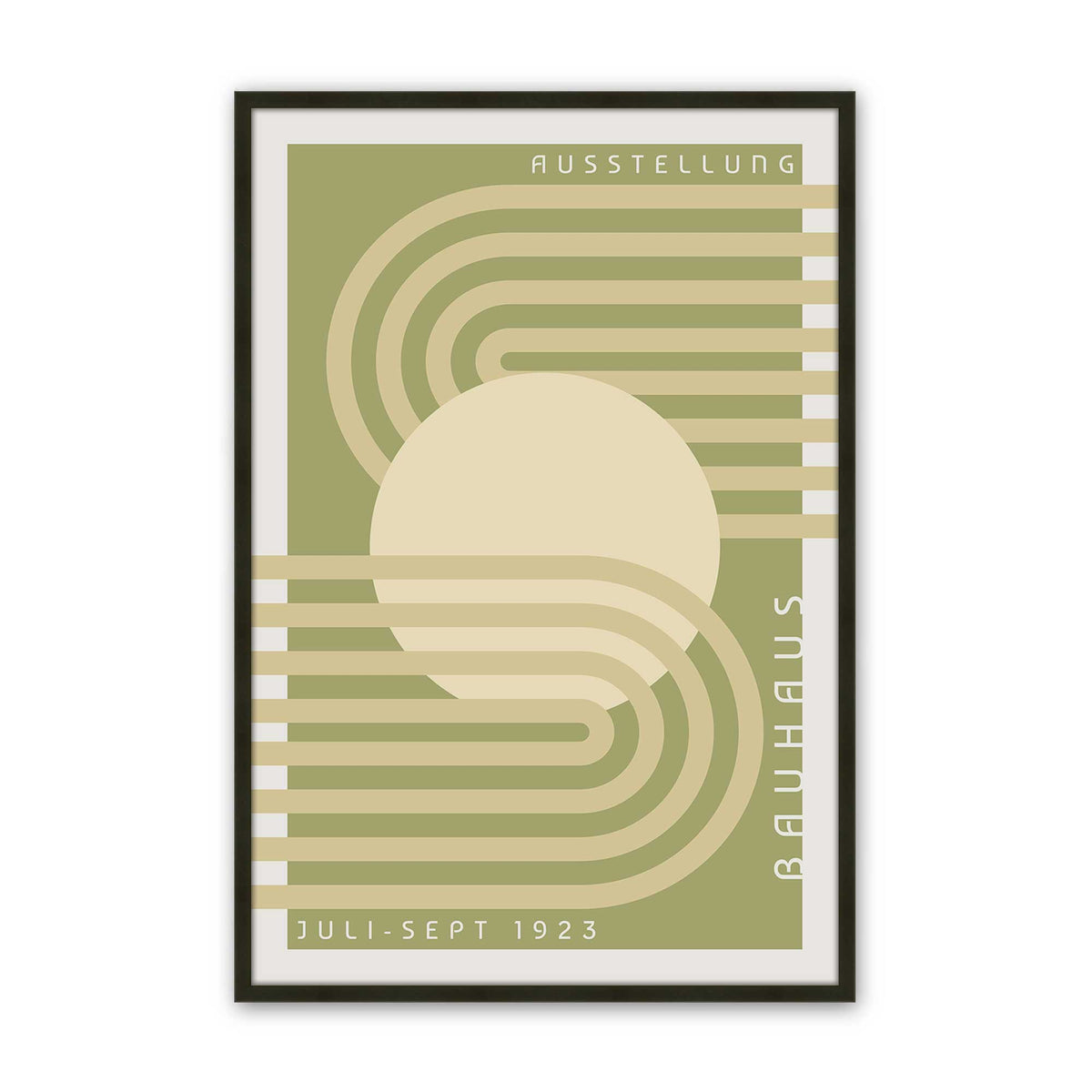 Olive Bauhaus Trio Set of 3 At Prints