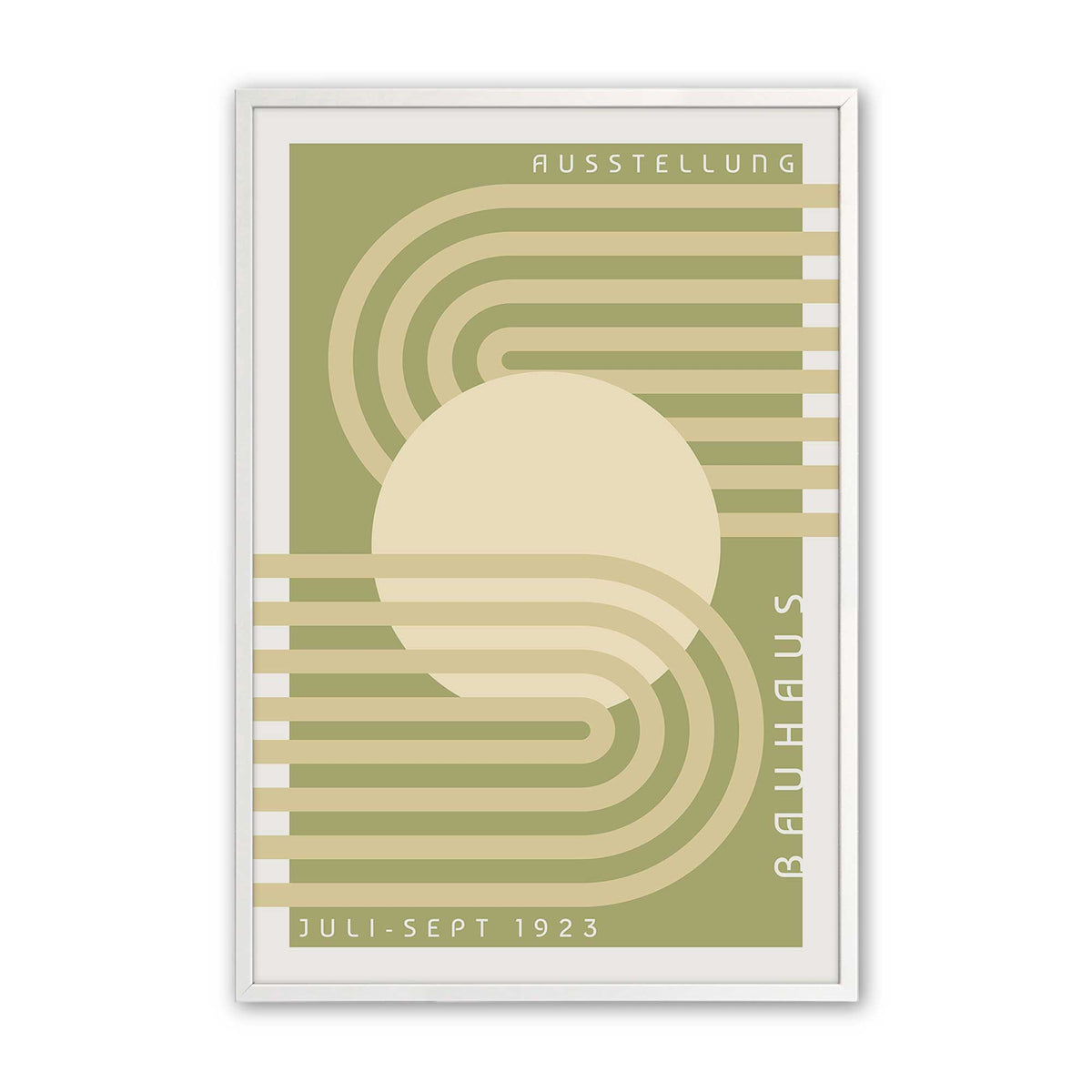 Olive Bauhaus Trio Set of 3 At Prints