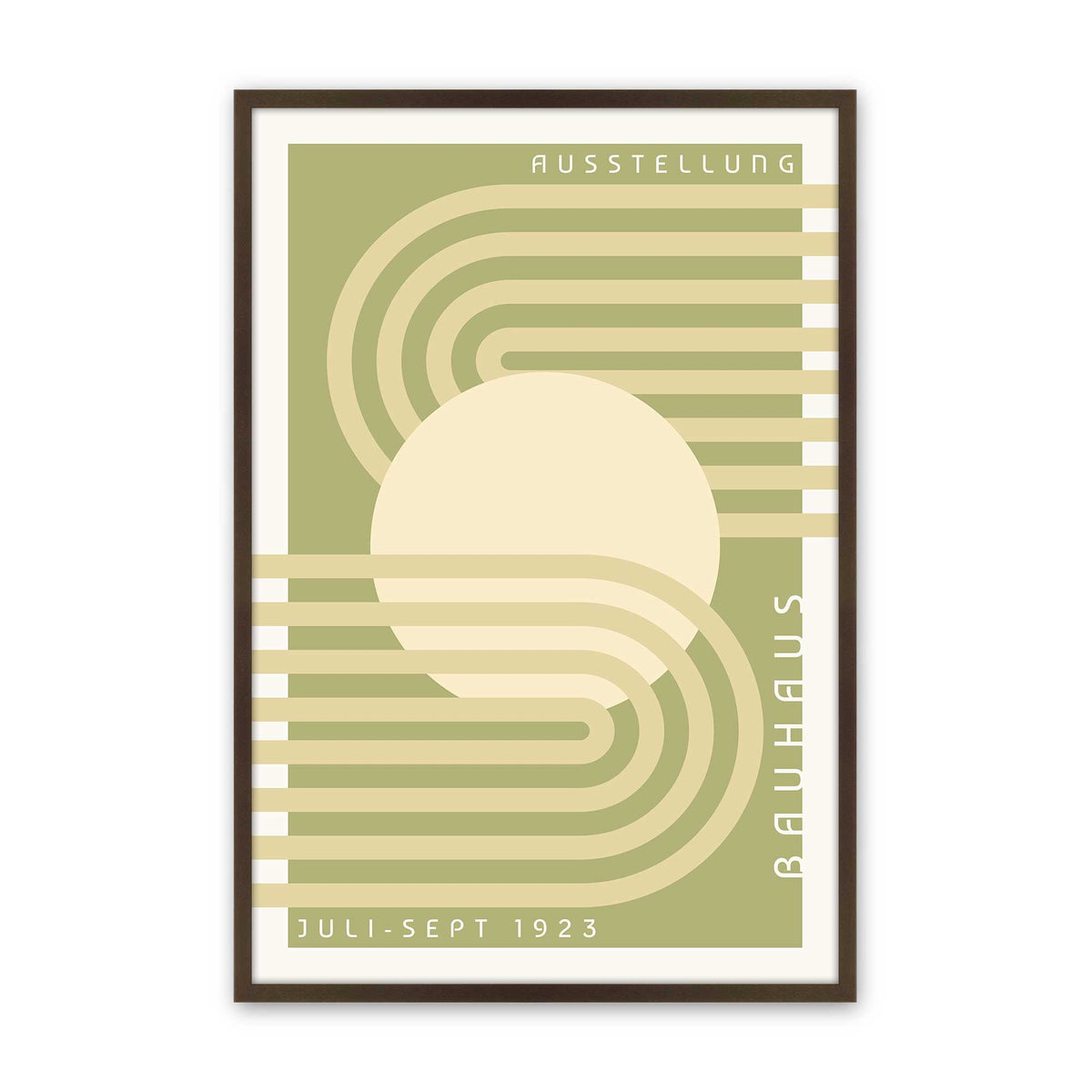 Olive Bauhaus Trio Set of 3 At Prints