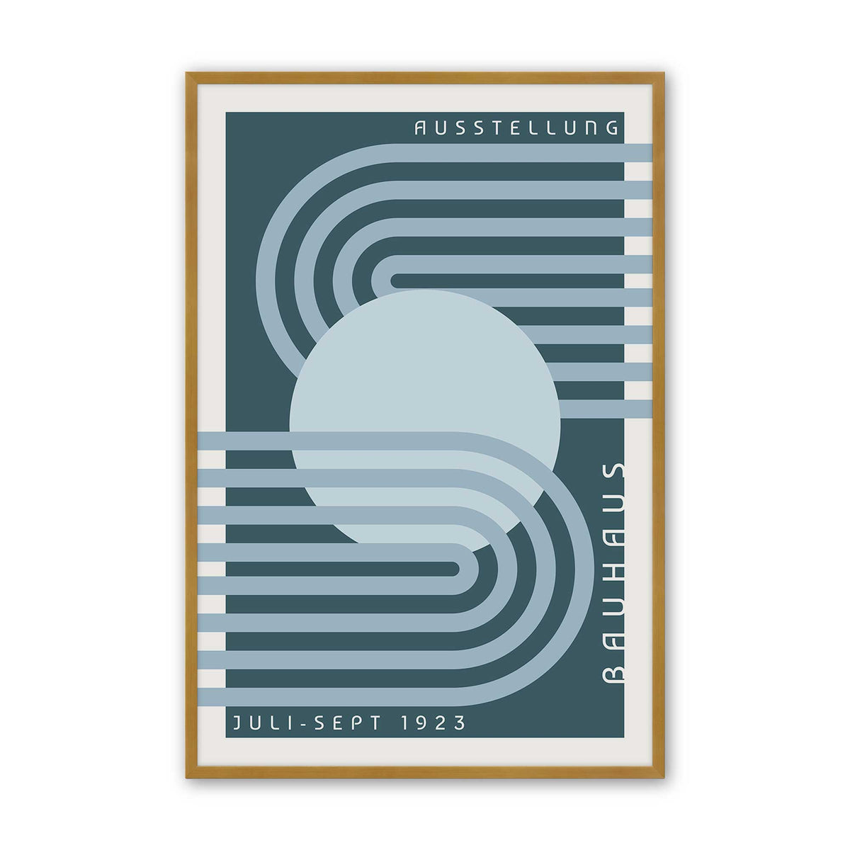 Blue Bauhaus Trio Set of 3 At Prints