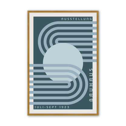 Blue Bauhaus Trio Set of 3 At Prints