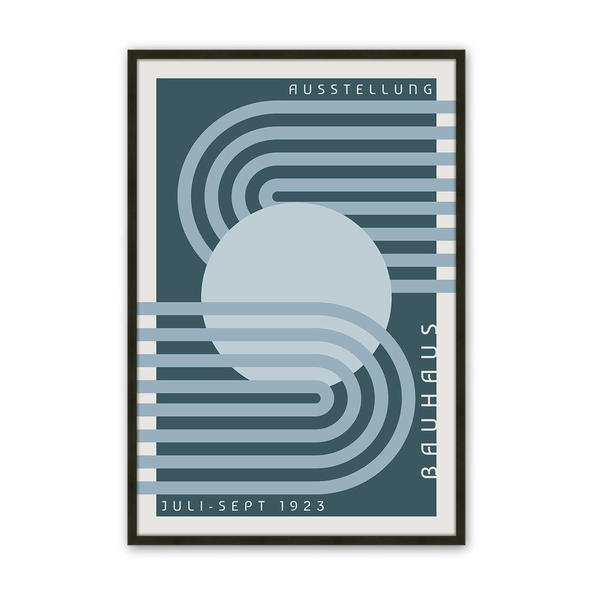 Blue Bauhaus Trio Set of 3 At Prints
