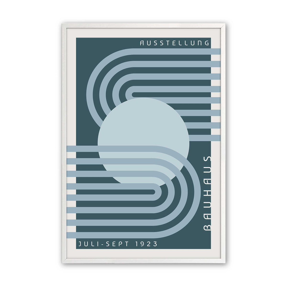 Blue Bauhaus Trio Set of 3 At Prints