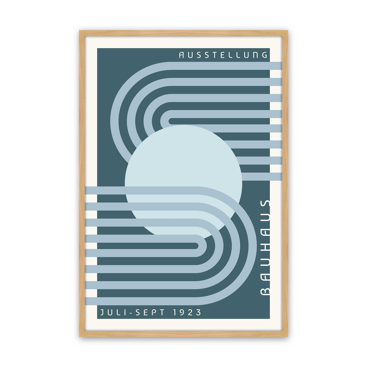 Blue Bauhaus Trio Set of 3 At Prints