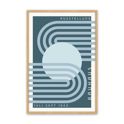 Blue Bauhaus Trio Set of 3 At Prints