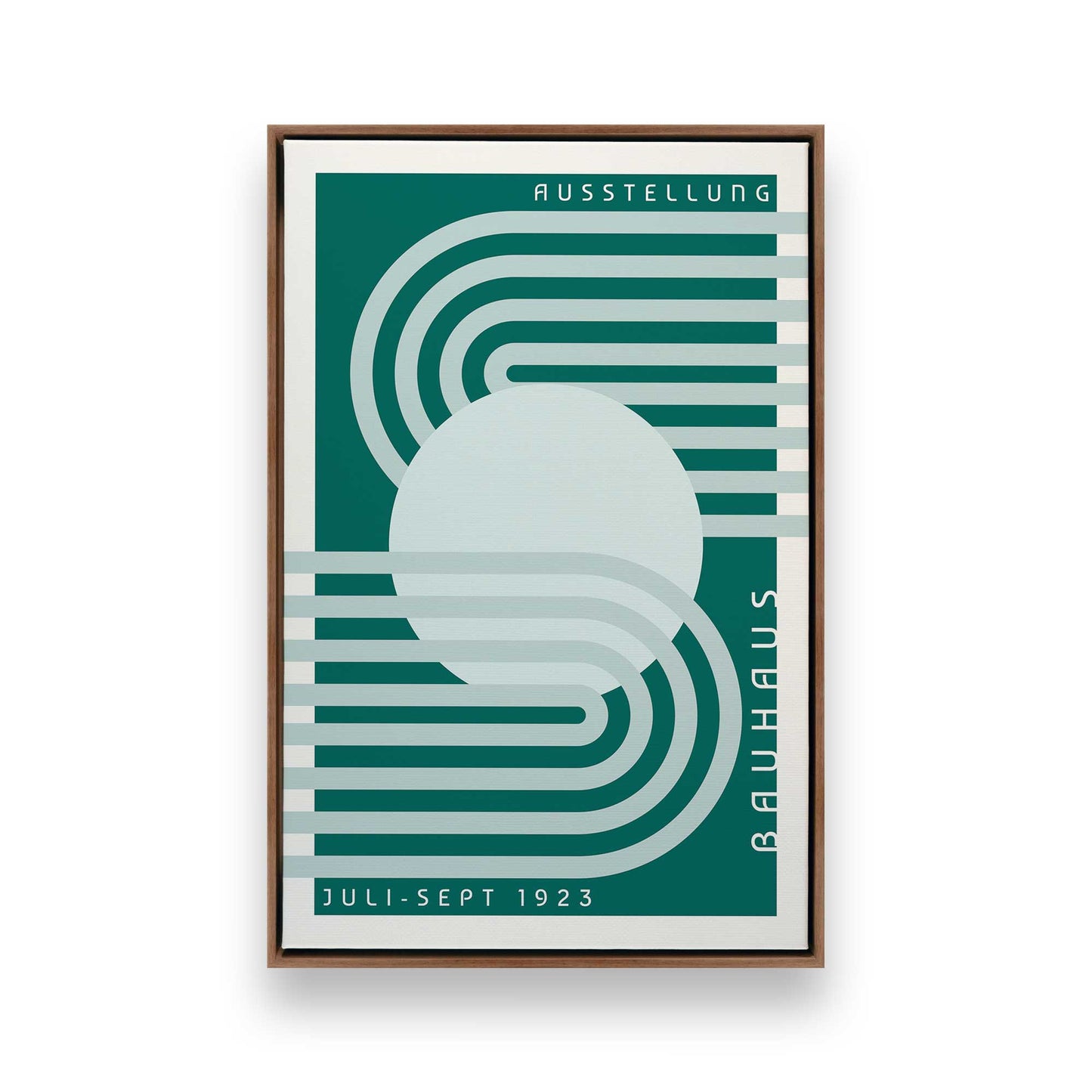 Green Bauhaus Trio, Set of 3 Canvas Prints
