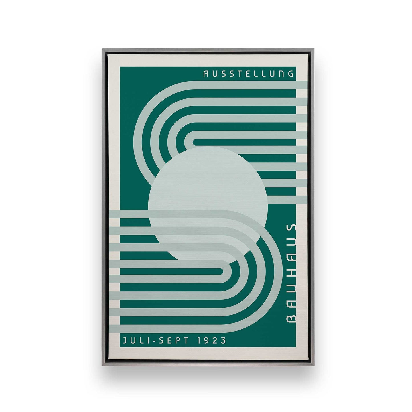 Green Bauhaus Trio, Set of 3 Canvas Prints