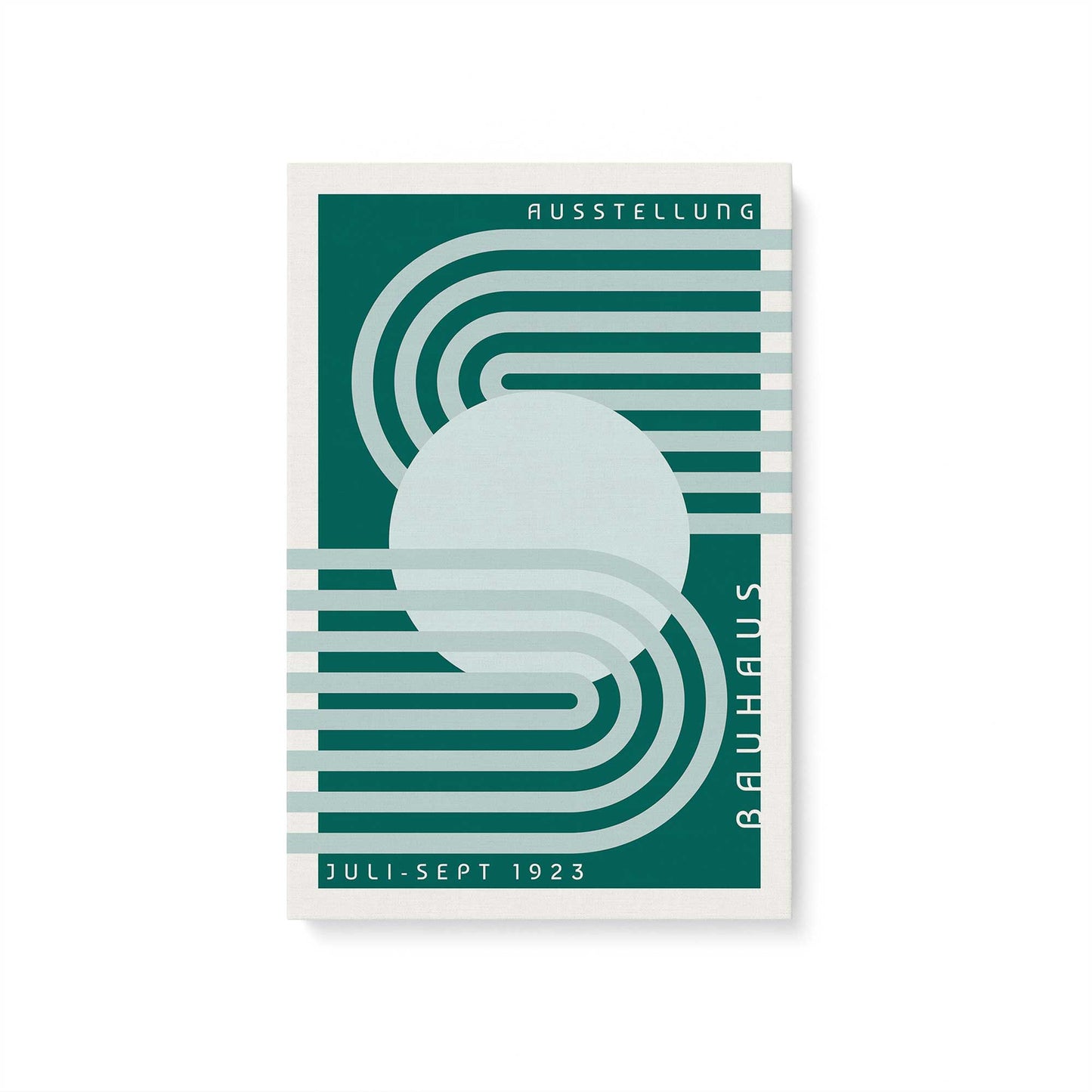 Green Bauhaus Trio, Set of 3 Canvas Prints
