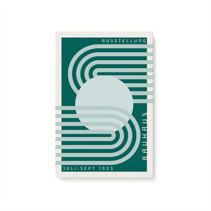 Green Bauhaus Trio, Set of 3 Canvas Prints