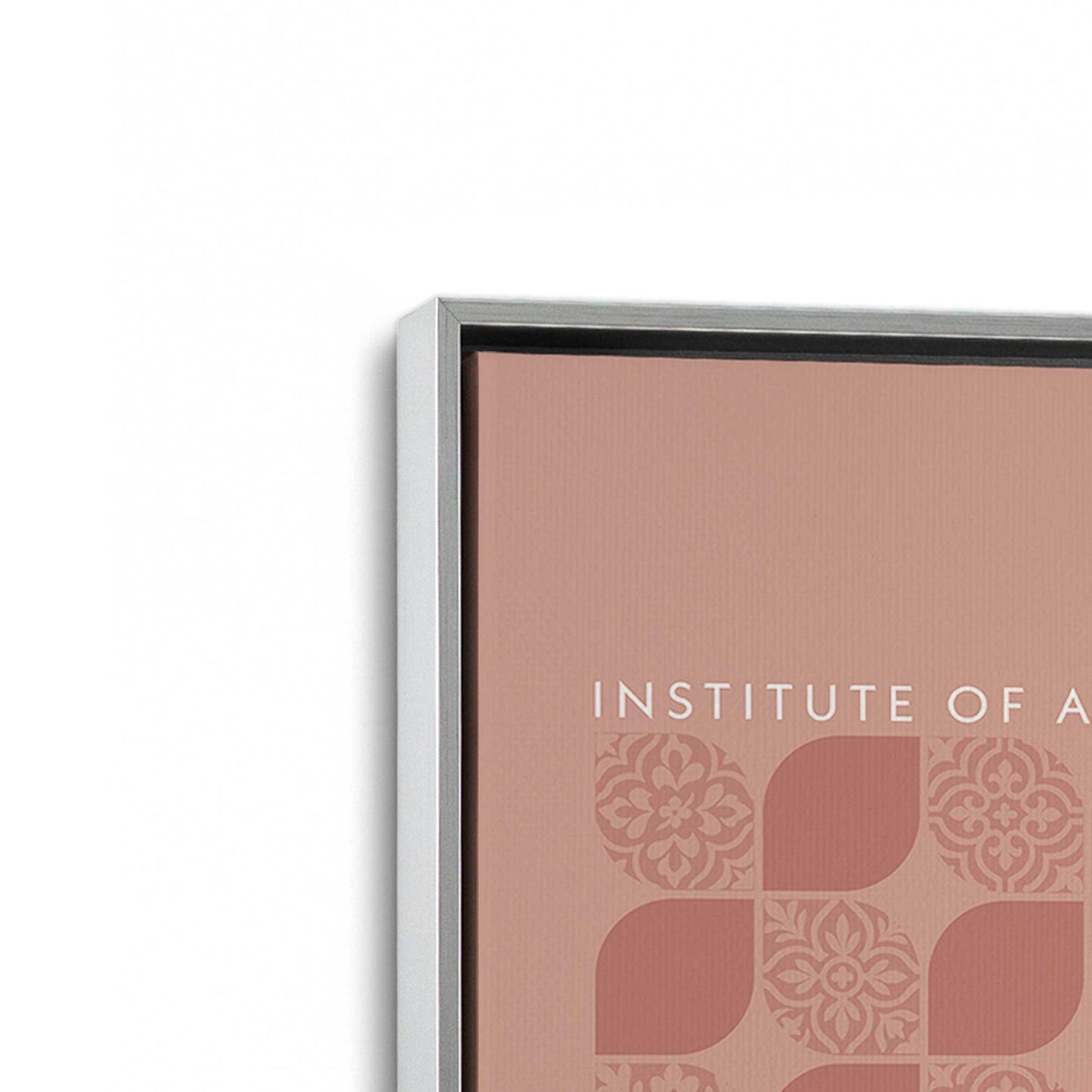 [Color:Polished Chrome], Picture of art in a Polished Chrome frame at an angle