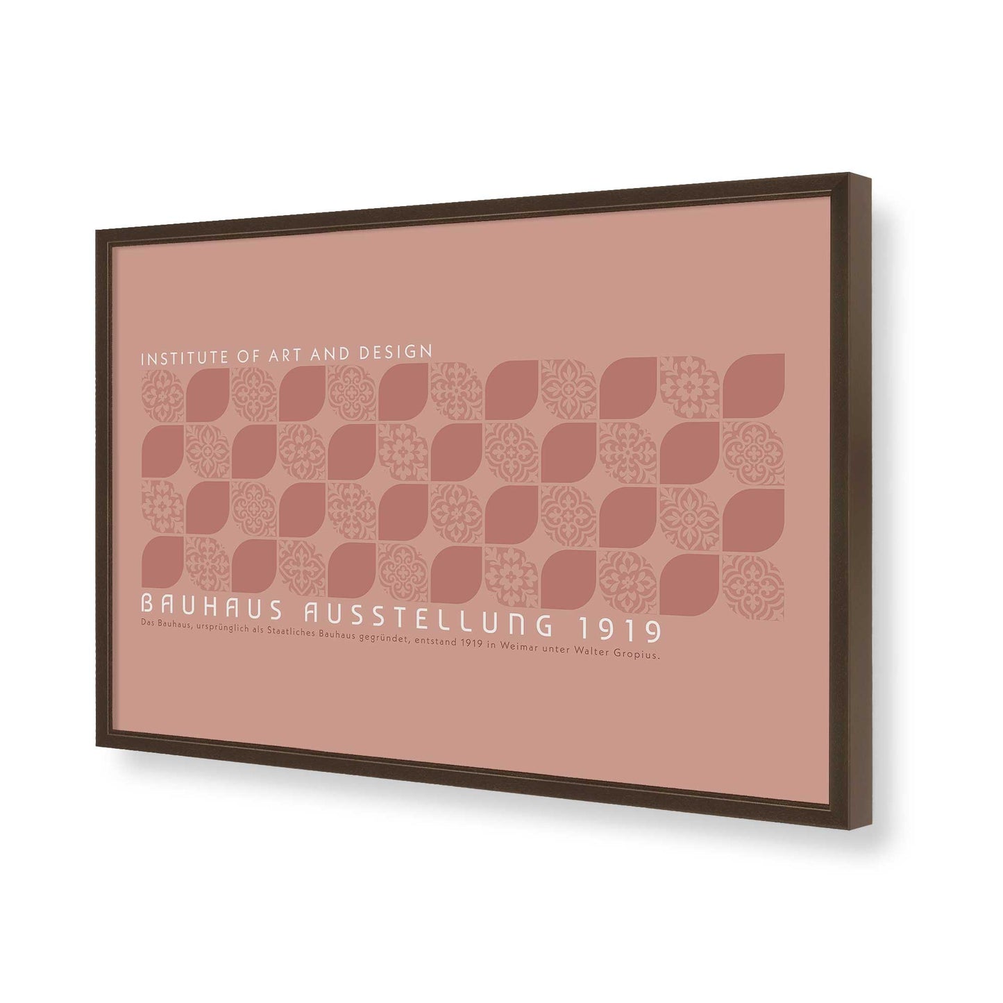 [Color:Brown], Picture of art in a Brown frame of the corner