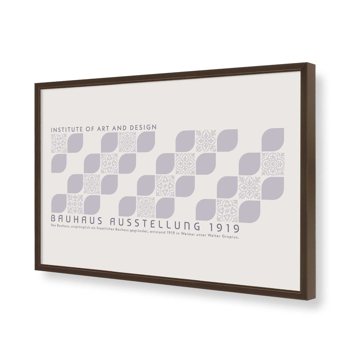 [Color:Brown], Picture of art in a Brown frame of the corner