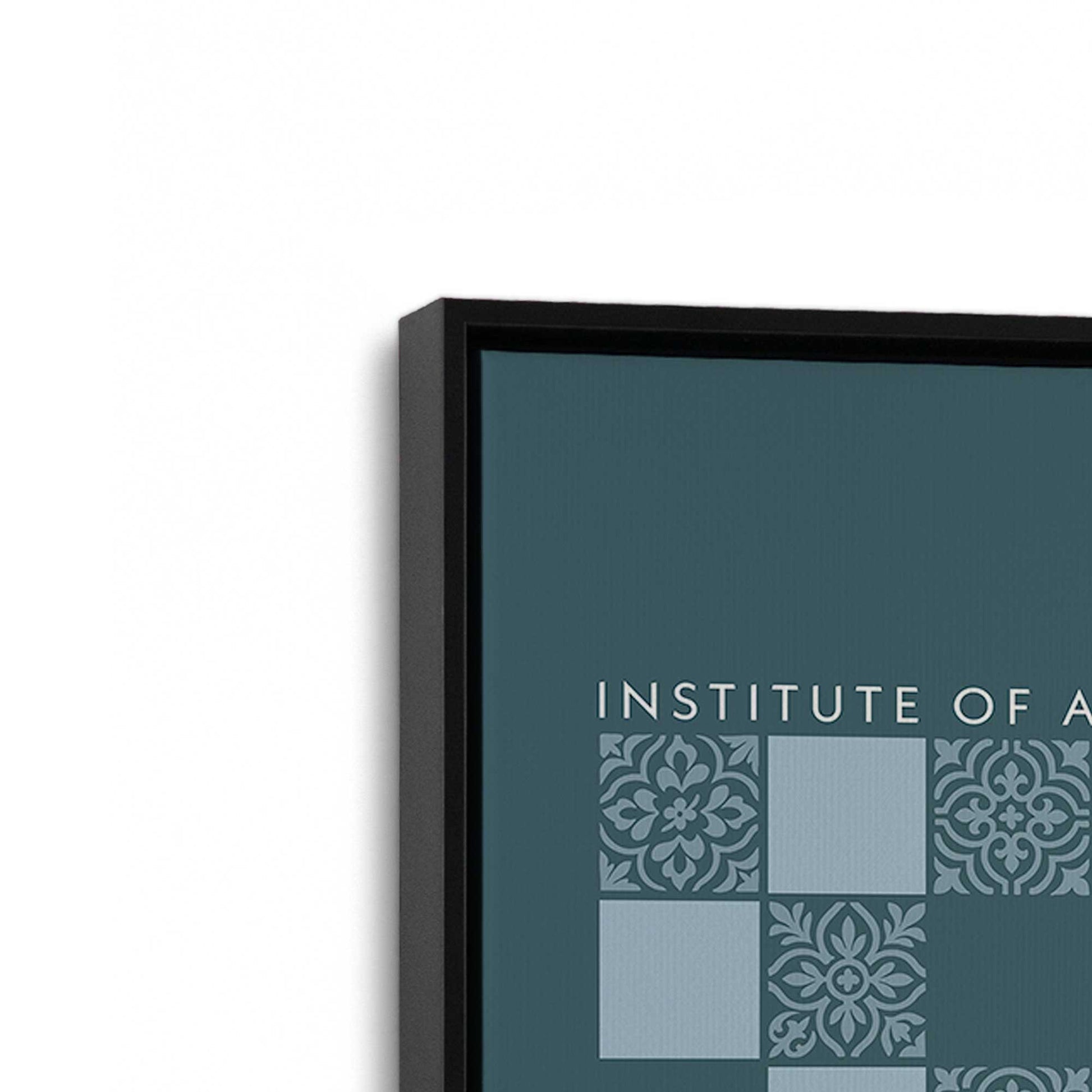 [Color:Satin Black], Picture of art in a Satin Black frame at an angle
