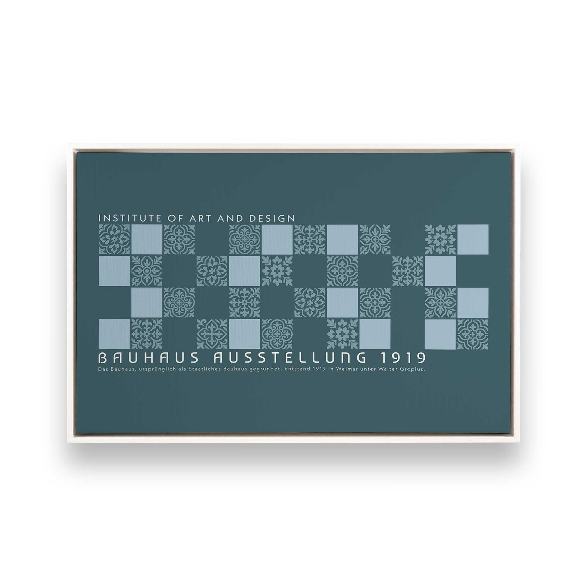 [Color:Opaque White], Picture of art in a White frame