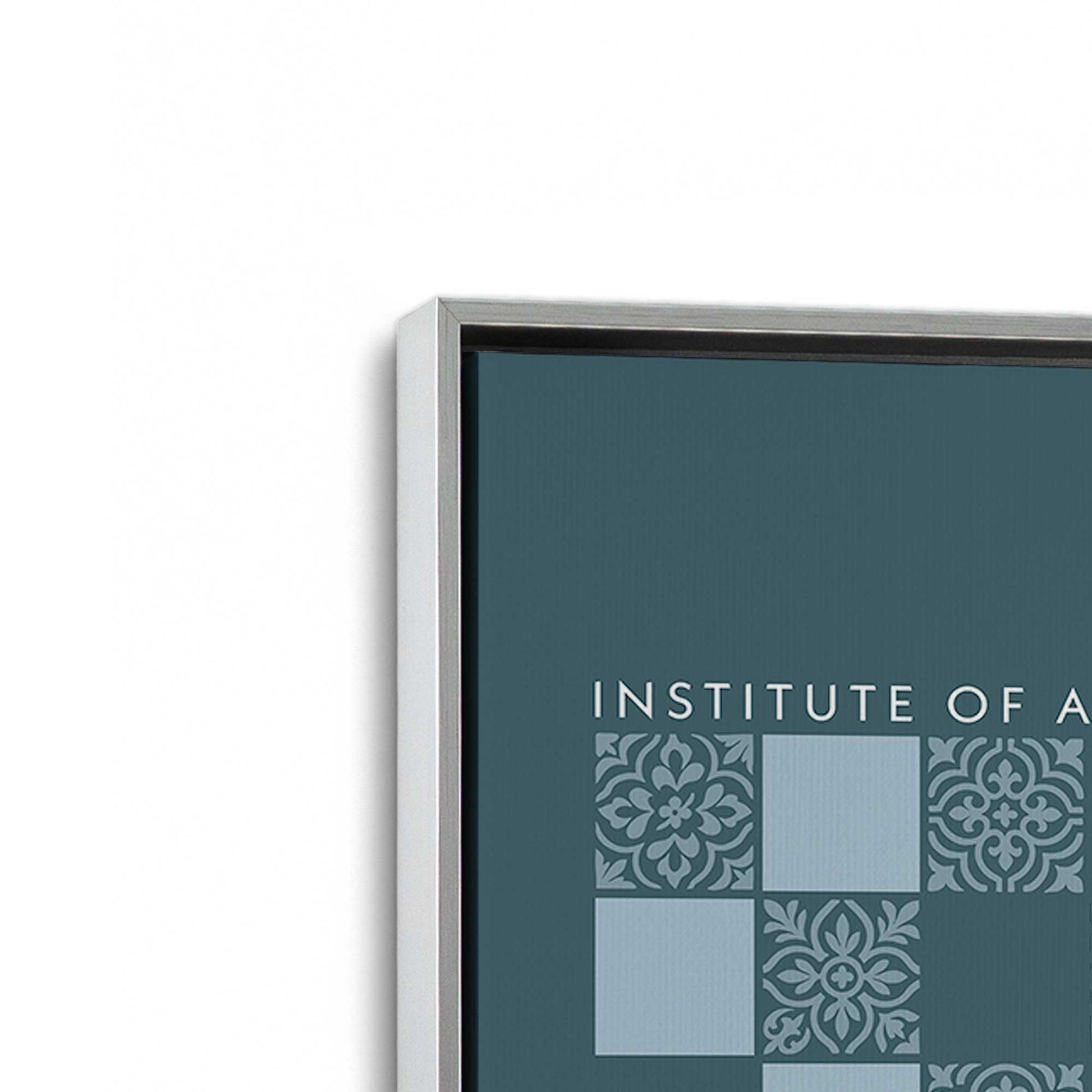 [Color:Polished Chrome], Picture of art in a Polished Chrome frame at an angle
