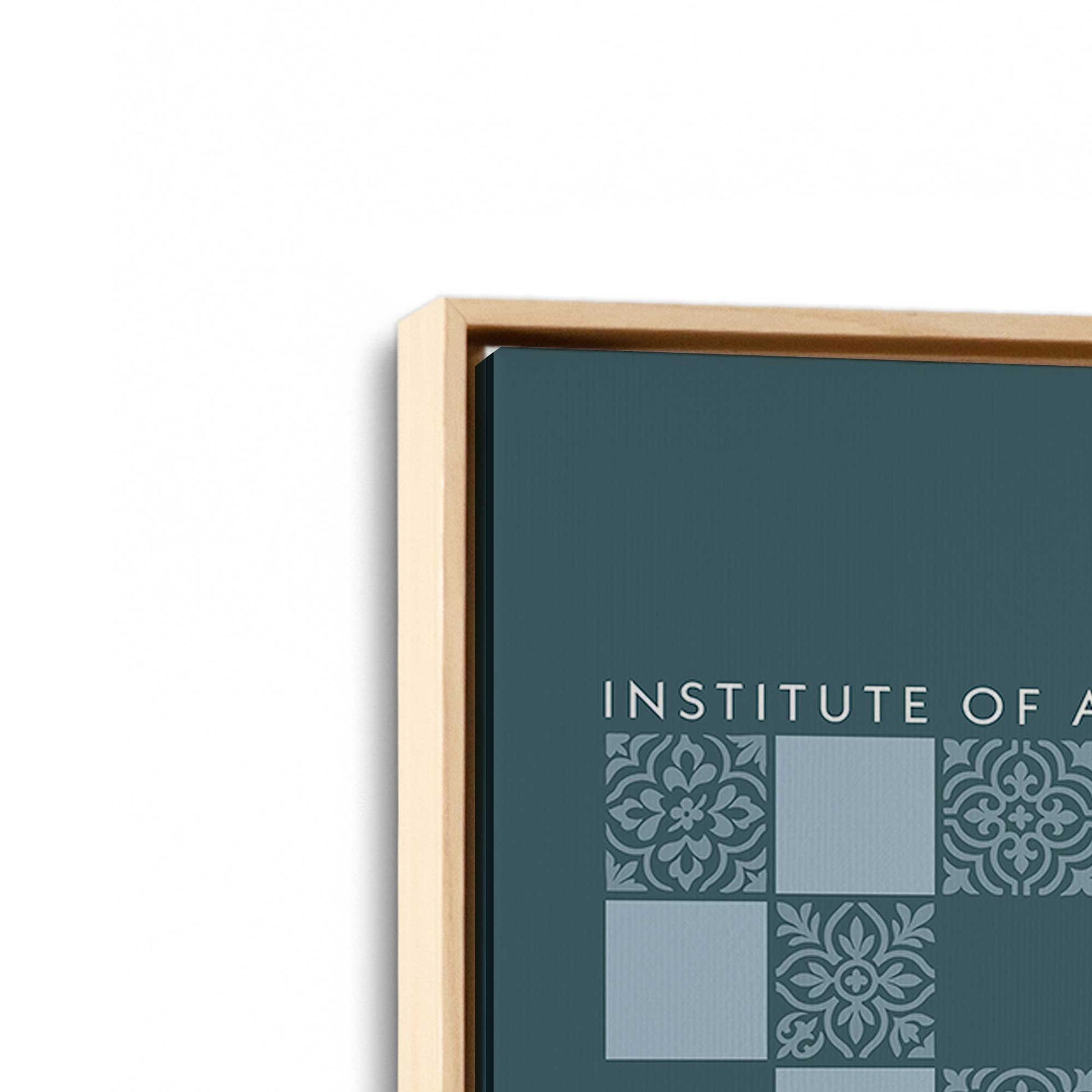 [Color:American Maple], Picture of art in a American Maple frame at an angle
