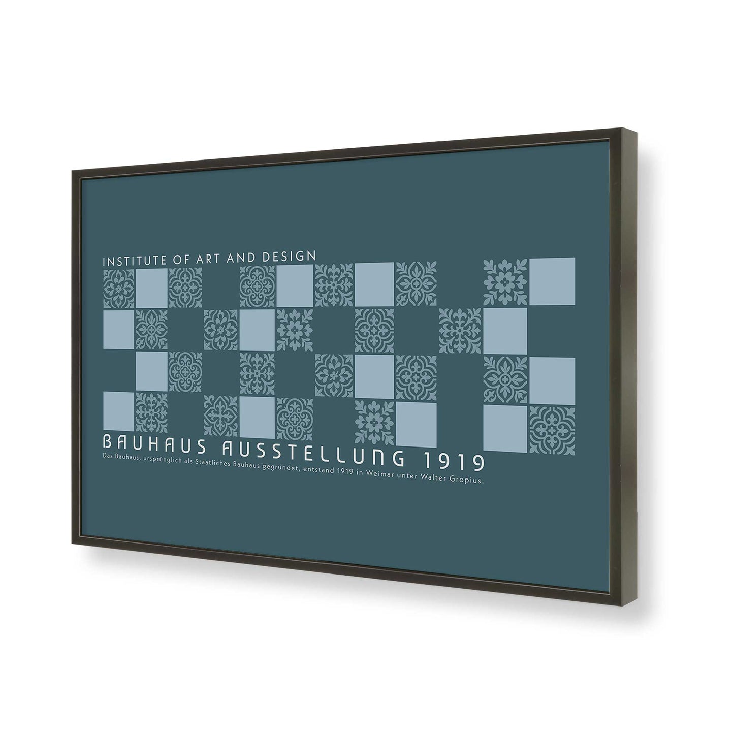 [Color:Satin Black], Picture of art in a Satin Black frame of the corner