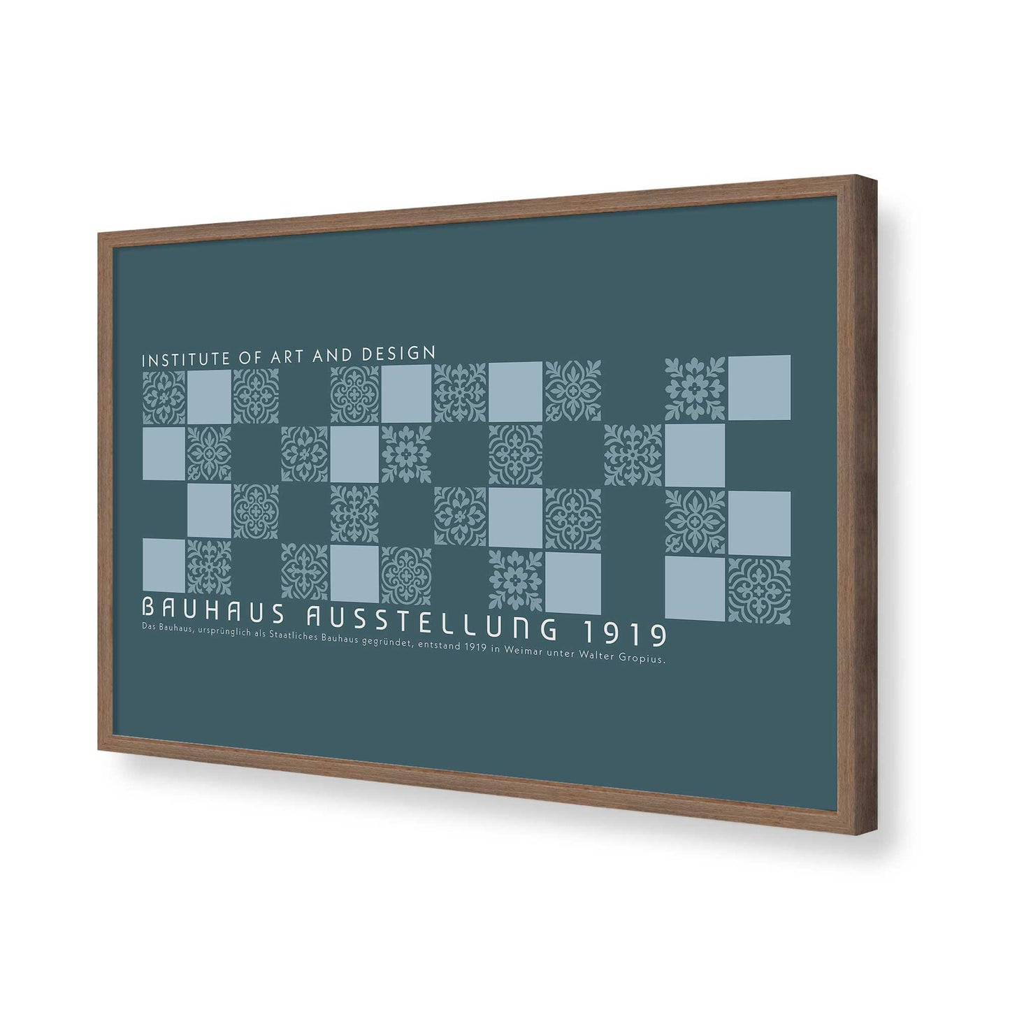 [Color:Walnut], Picture of art in a Walnut frame of the corner