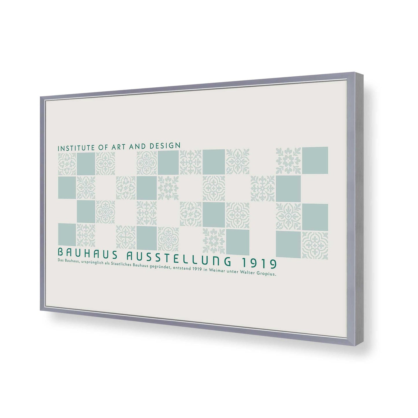 [Color:Polished Chrome], Picture of art in a Polished Chrome frame of the corner