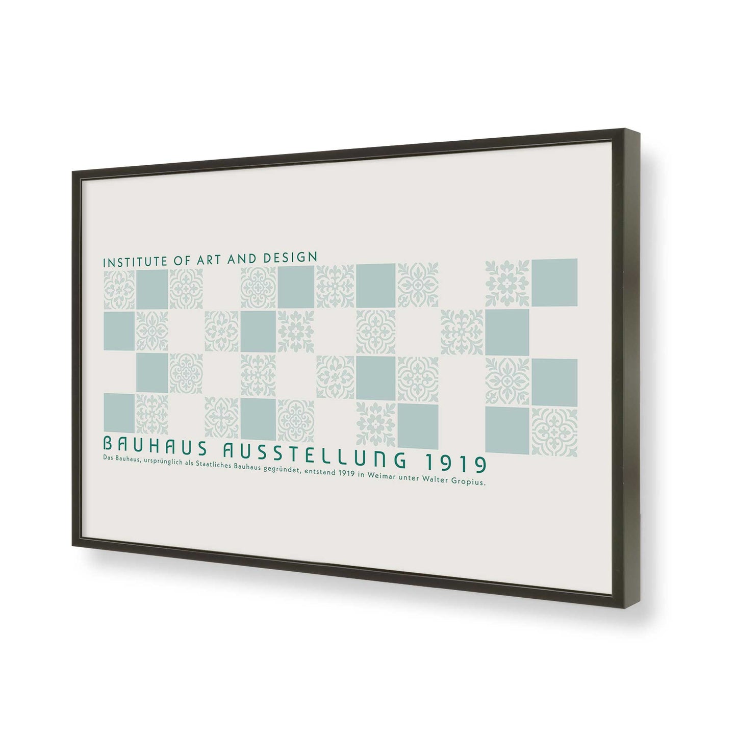 [Color:Satin Black], Picture of art in a Satin Black frame of the corner