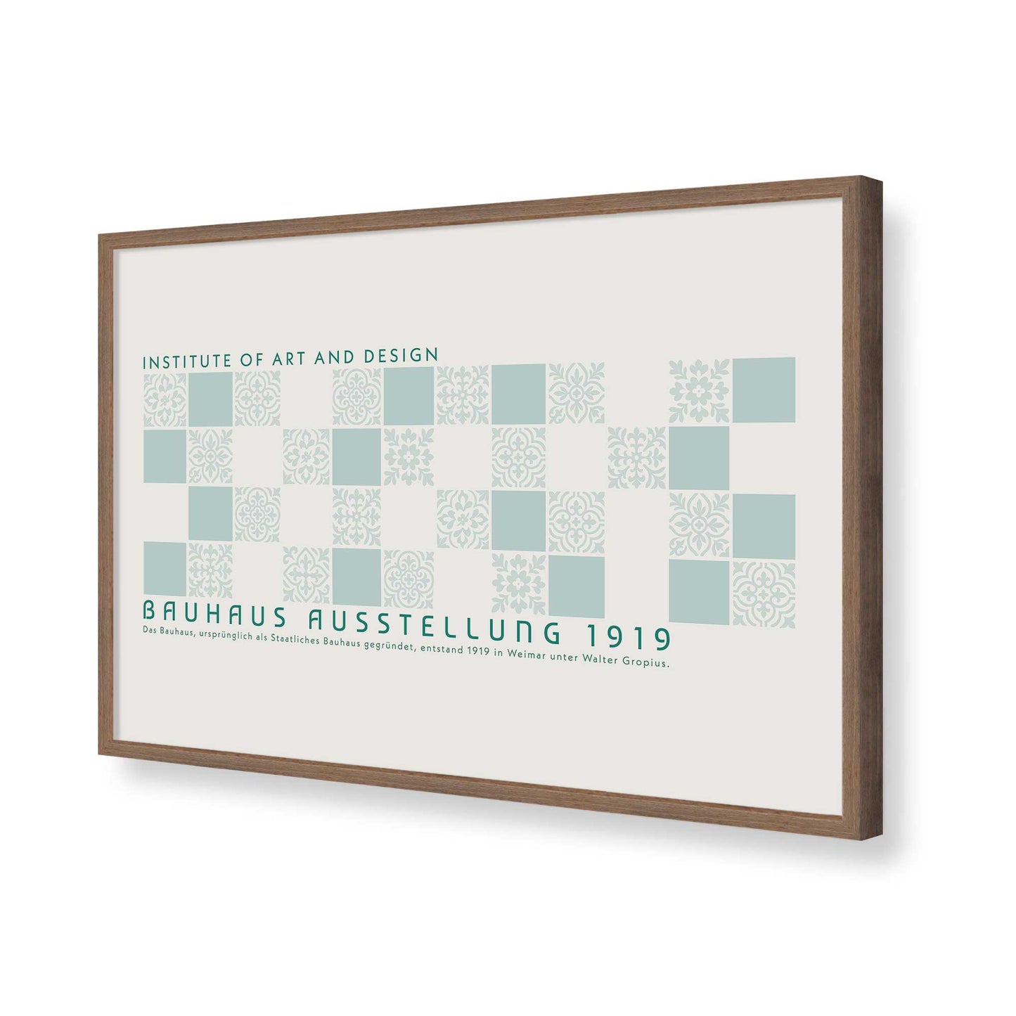 [Color:Walnut], Picture of art in a Walnut frame of the corner