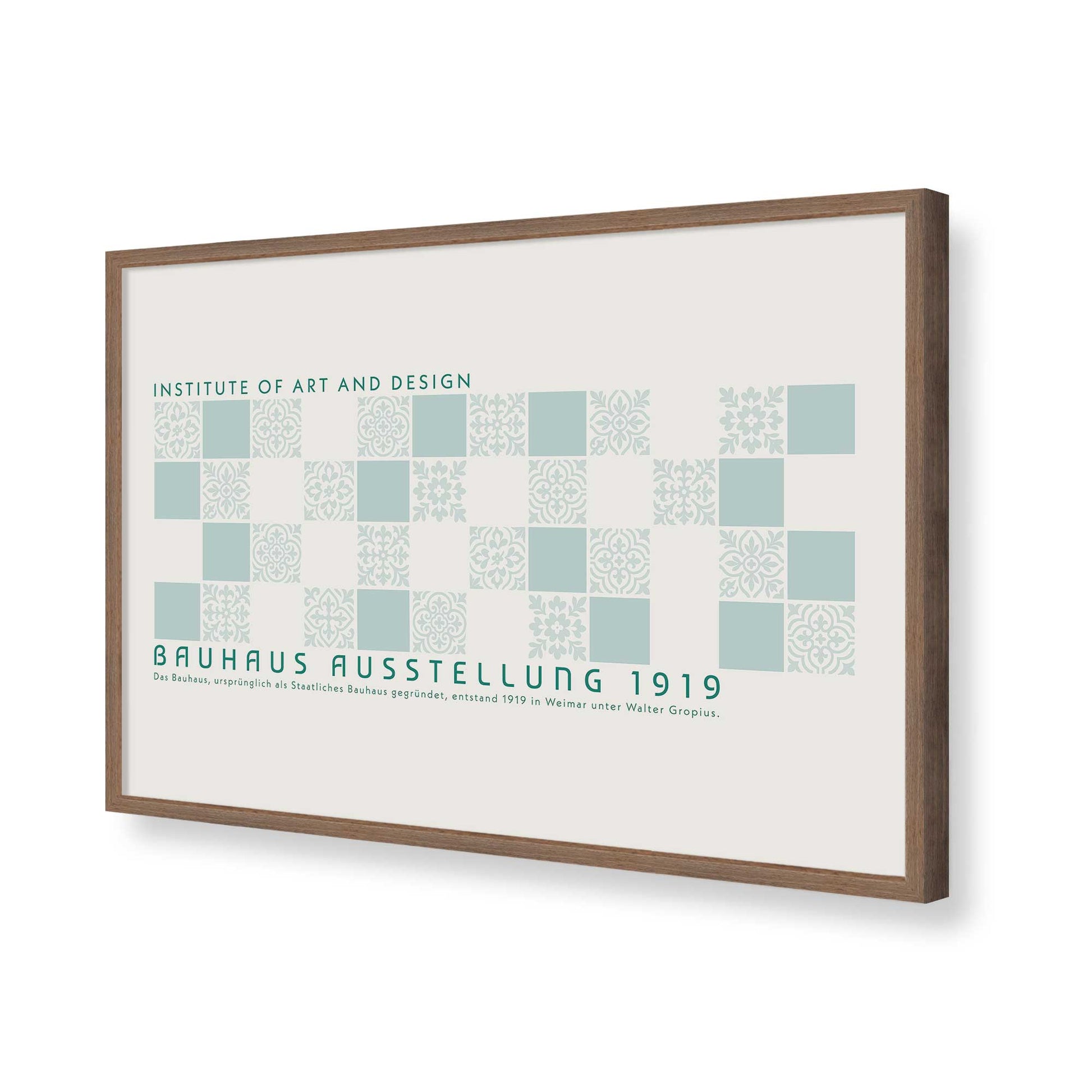 [Color:Walnut], Picture of art in a Walnut frame of the corner