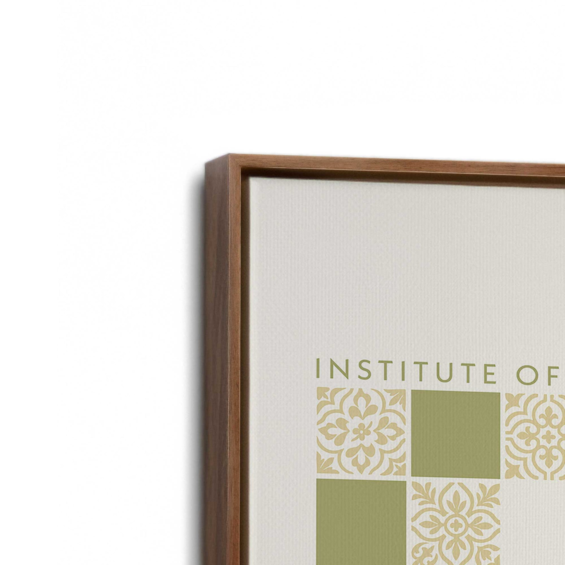 [Color:Walnut], Picture of art in a Walnut frame at an angle