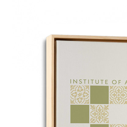 [Color:American Maple], Picture of art in a American Maple frame at an angle