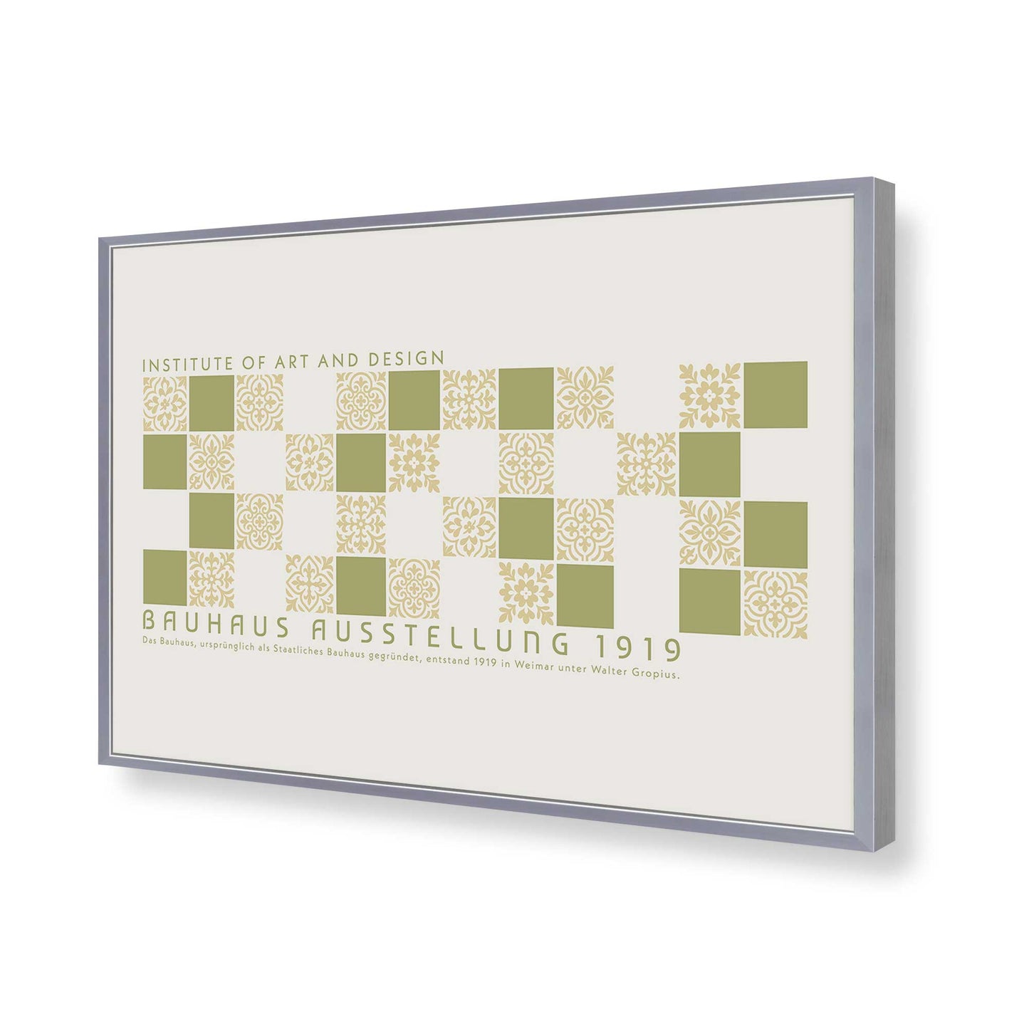 [Color:Polished Chrome], Picture of art in a Polished Chrome frame of the corner
