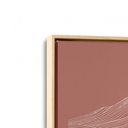 [Color:American Maple], Picture of art in a American Maple frame at an angle