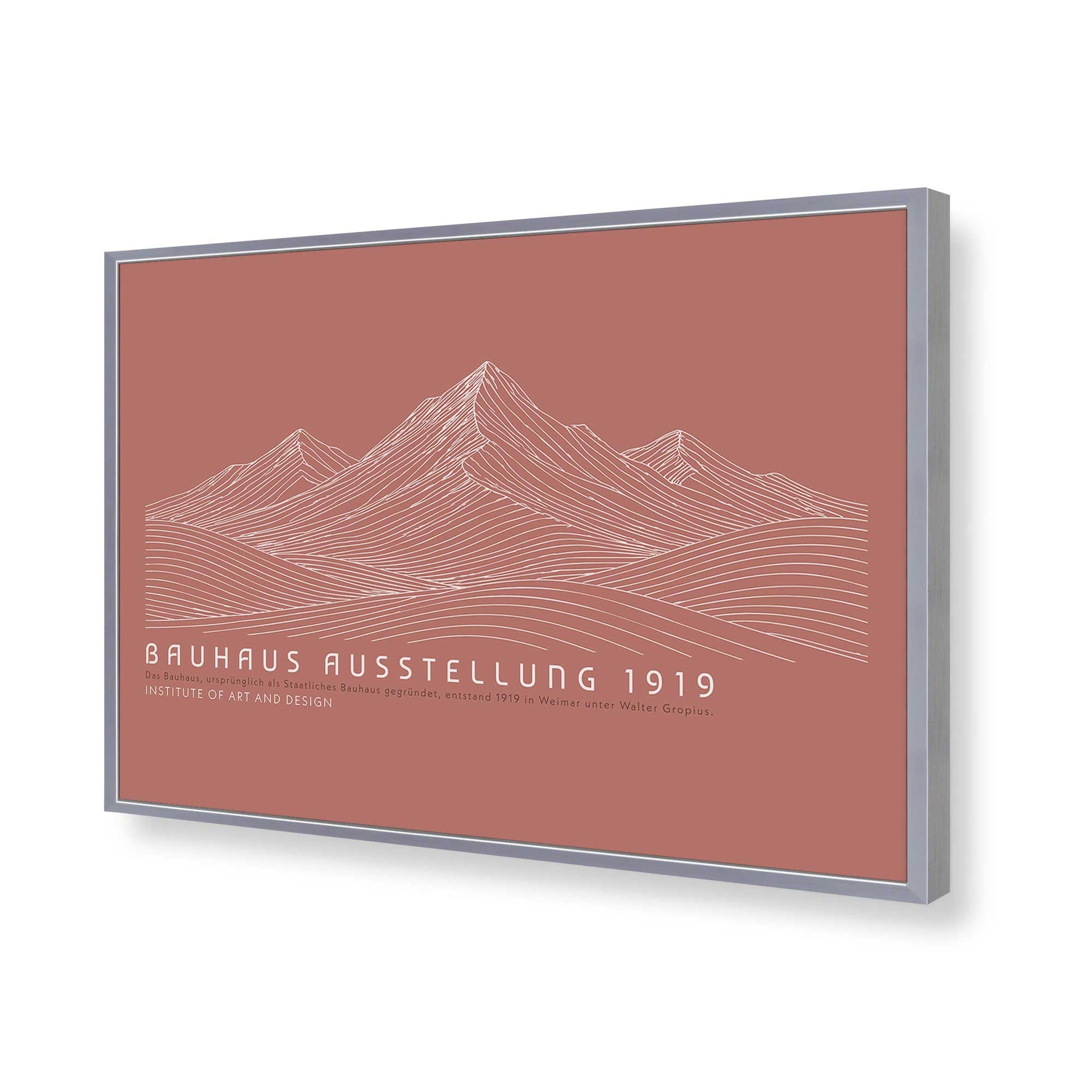 [Color:Polished Chrome], Picture of art in a Polished Chrome frame of the corner