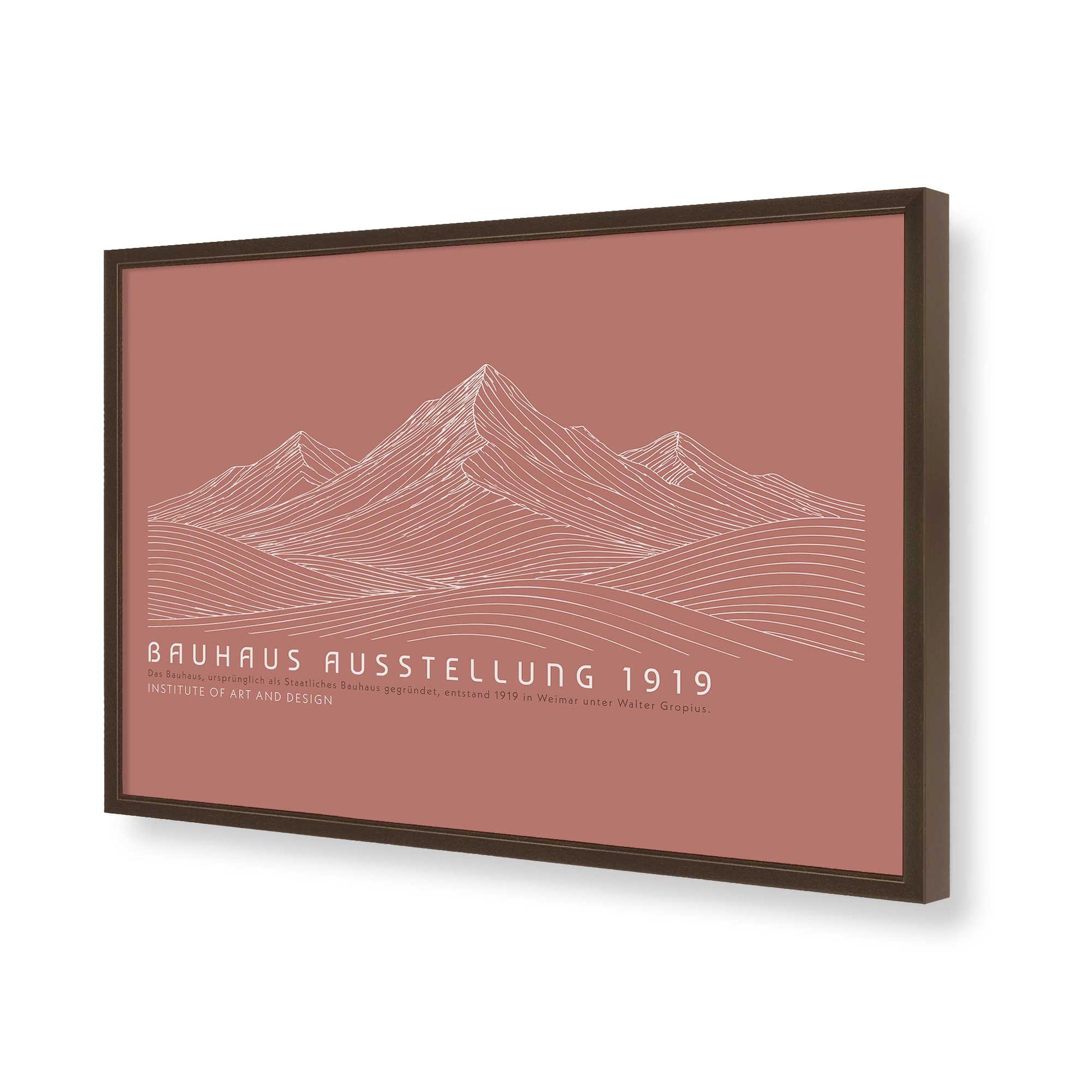 [Color:Brown], Picture of art in a Brown frame of the corner
