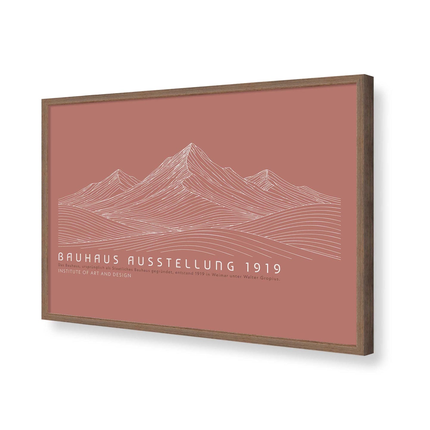 [Color:Walnut], Picture of art in a Walnut frame of the corner