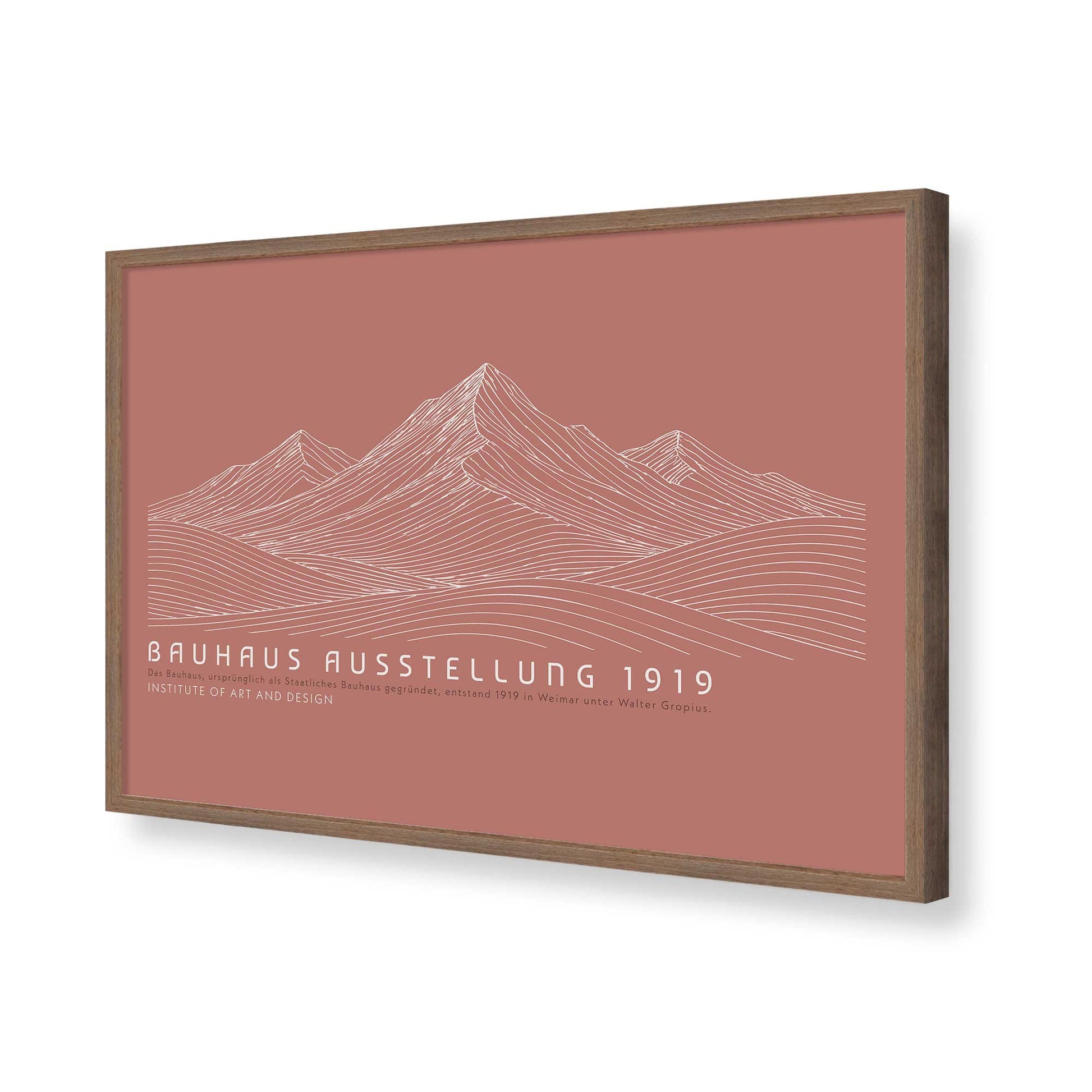 [Color:Walnut], Picture of art in a Walnut frame of the corner