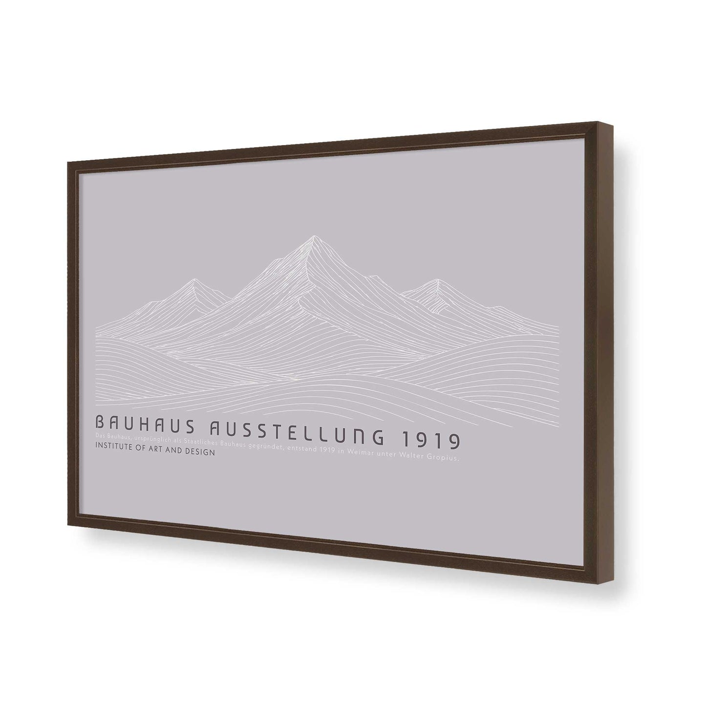[Color:Brown], Picture of art in a Brown frame of the corner
